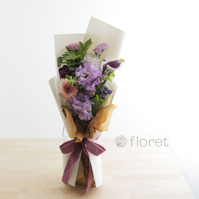 スリムな花束（お任せ紫系）サンプル画像I