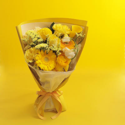 黄色の花束